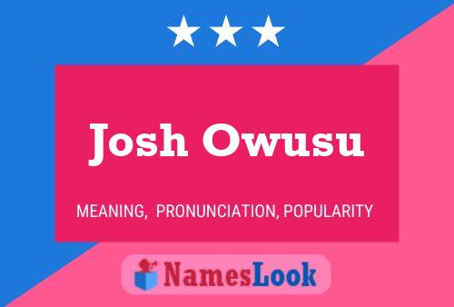 Постер имени Josh Owusu