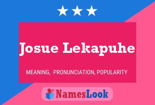 Постер имени Josue Lekapuhe