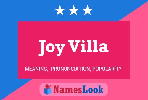 Постер имени Joy Villa