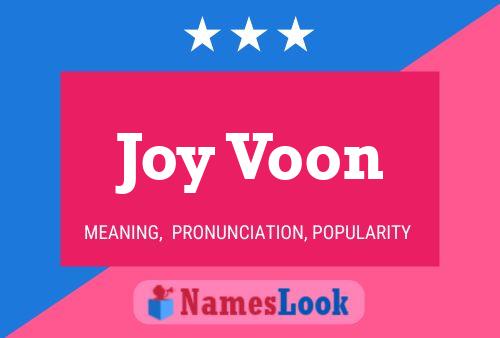 Постер имени Joy Voon