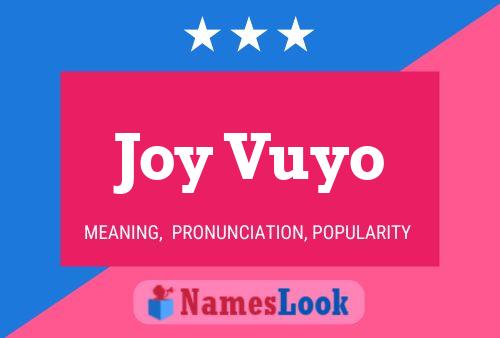 Постер имени Joy Vuyo