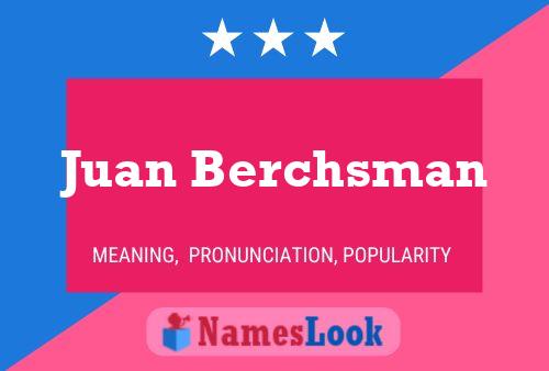 Постер имени Juan Berchsman