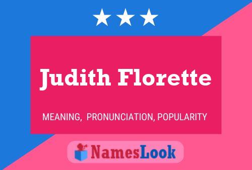 Постер имени Judith Florette