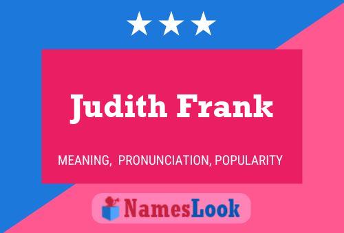 Постер имени Judith Frank