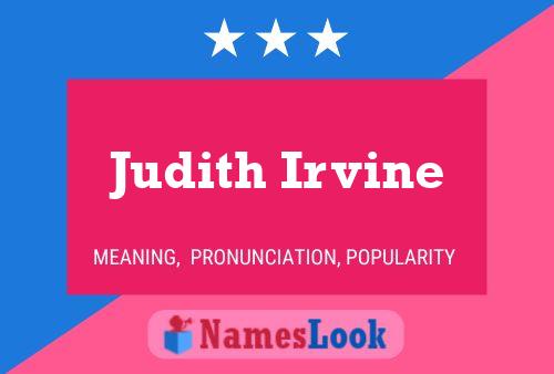 Постер имени Judith Irvine