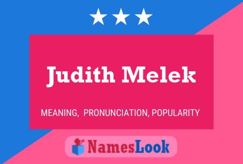 Постер имени Judith Melek