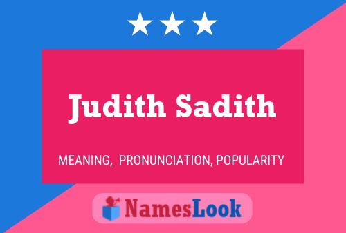 Постер имени Judith Sadith