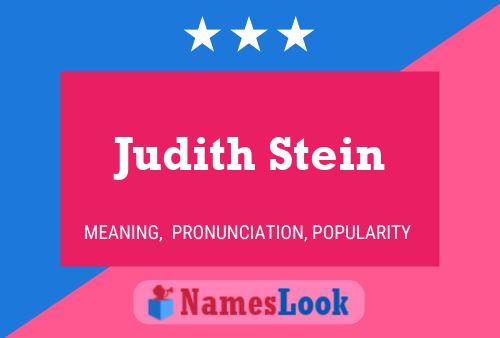 Постер имени Judith Stein