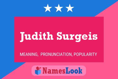 Постер имени Judith Surgeis