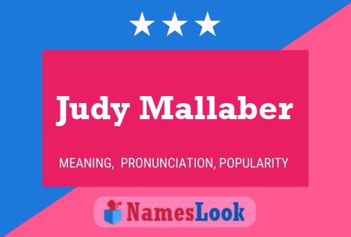 Постер имени Judy Mallaber