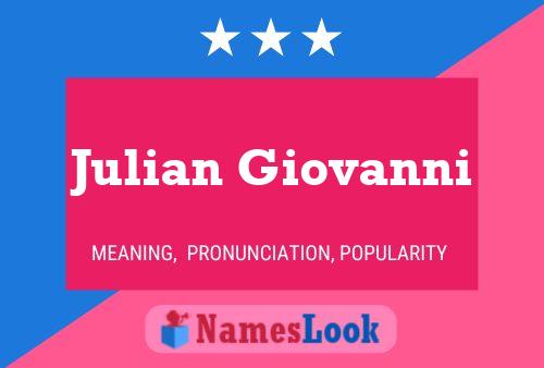 Постер имени Julian Giovanni