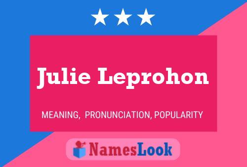 Постер имени Julie Leprohon