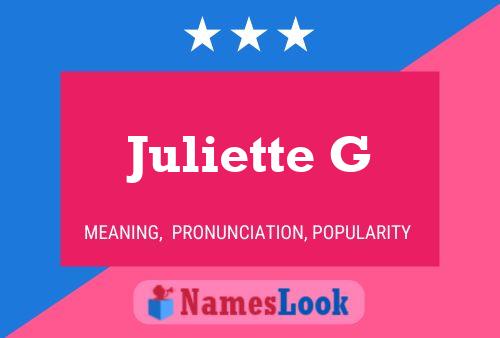 Постер имени Juliette G