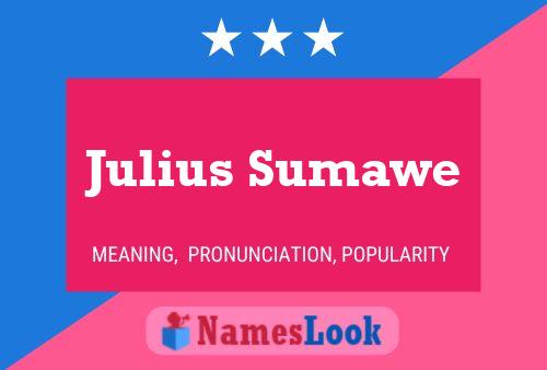 Постер имени Julius Sumawe