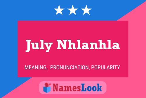 Постер имени July Nhlanhla