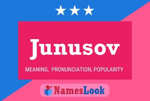 Постер имени Junusov