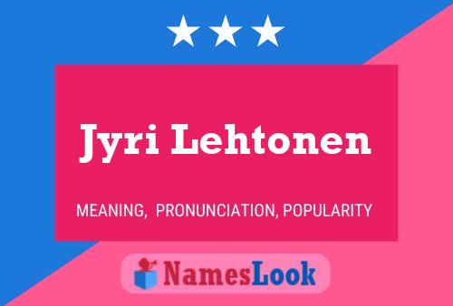 Постер имени Jyri Lehtonen