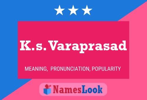 Постер имени K.s. Varaprasad