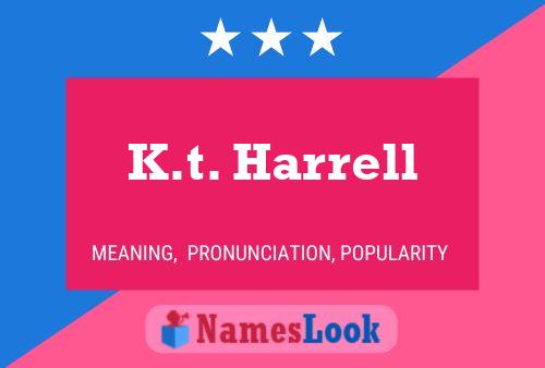 Постер имени K.t. Harrell