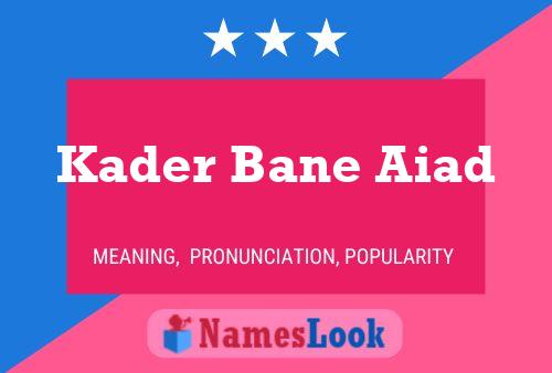 Постер имени Kader Bane Aiad