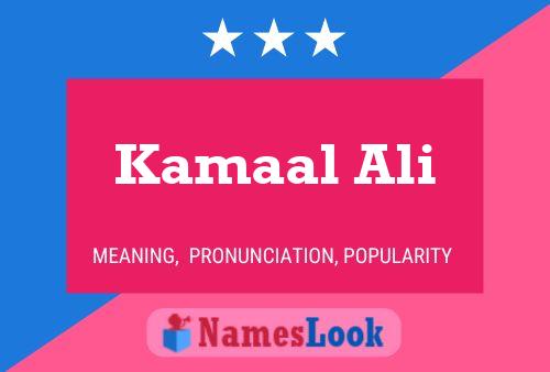 Постер имени Kamaal Ali