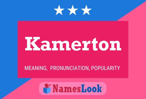 Постер имени Kamerton