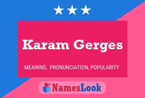 Постер имени Karam Gerges