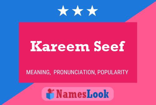 Постер имени Kareem Seef