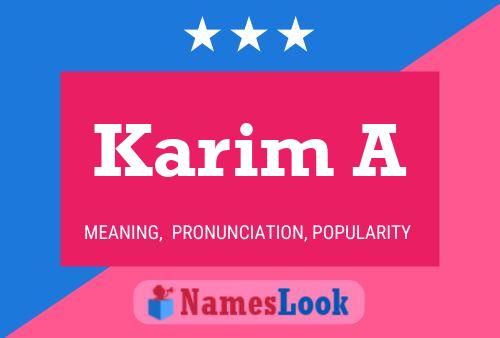 Постер имени Karim A