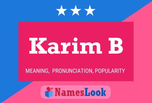 Постер имени Karim B