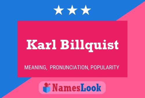 Постер имени Karl Billquist