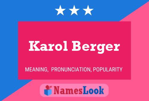 Постер имени Karol Berger