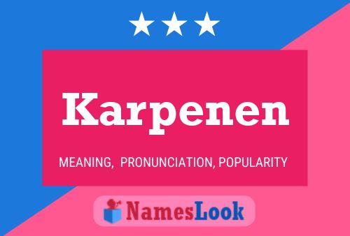 Постер имени Karpenen