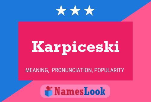 Постер имени Karpiceski