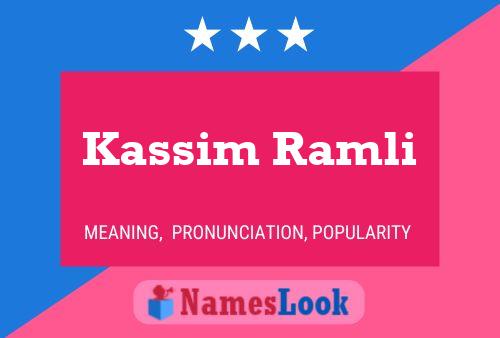 Постер имени Kassim Ramli