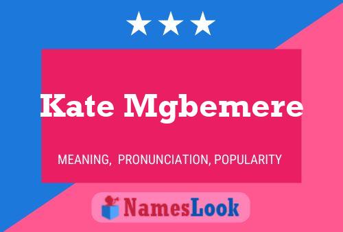 Постер имени Kate Mgbemere