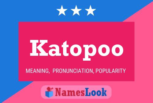 Постер имени Katopoo