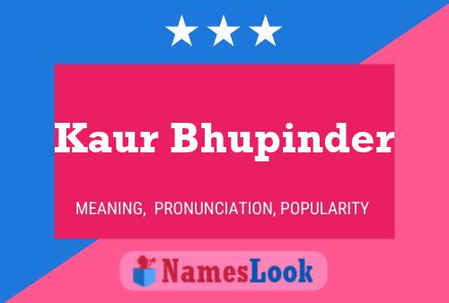 Постер имени Kaur Bhupinder