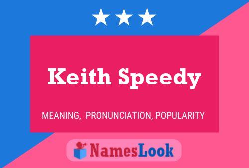 Постер имени Keith Speedy