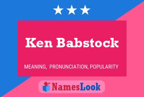 Постер имени Ken Babstock