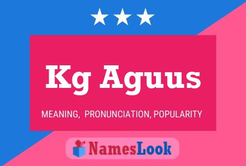 Постер имени Kg Aguus