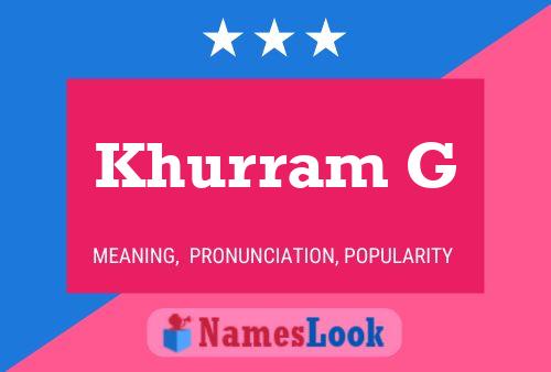 Постер имени Khurram G