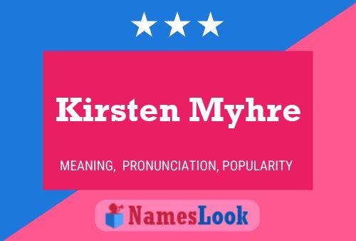 Постер имени Kirsten Myhre