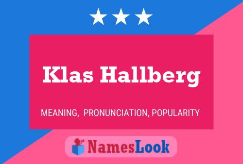 Постер имени Klas Hallberg