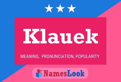 Постер имени Klauek