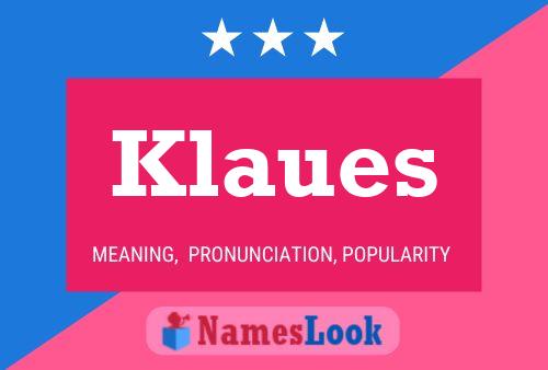 Постер имени Klaues