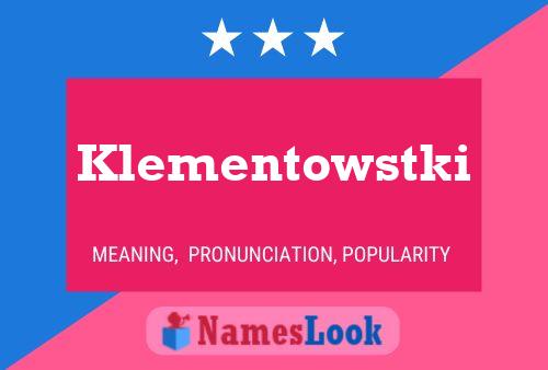 Постер имени Klementowstki