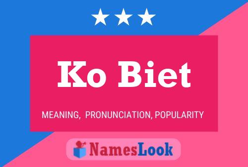 Постер имени Ko Biet