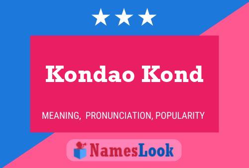 Постер имени Kondao Kond