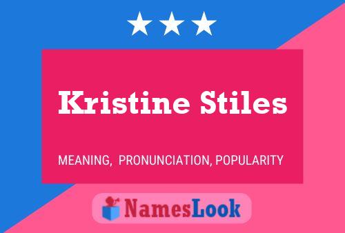 Постер имени Kristine Stiles